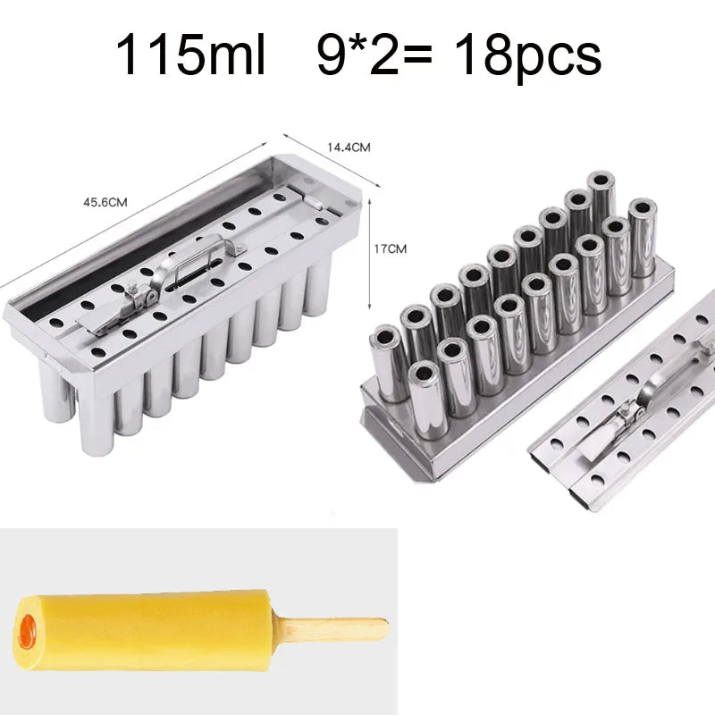 Brazil Molds Popsicle Molds With 304 Stainless Steel Mexico Paleta Ice Cream Popsicle Mould 28 Cavities