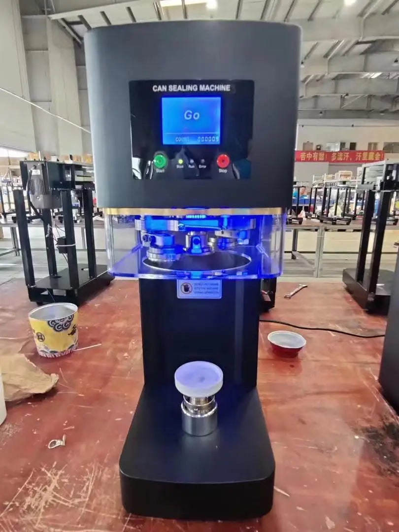 New Technology Full Automatic Intelligent Can Sealing Machine Non Rotary Plastic PET Tin Jar Beer Cans Seamer Size Customized